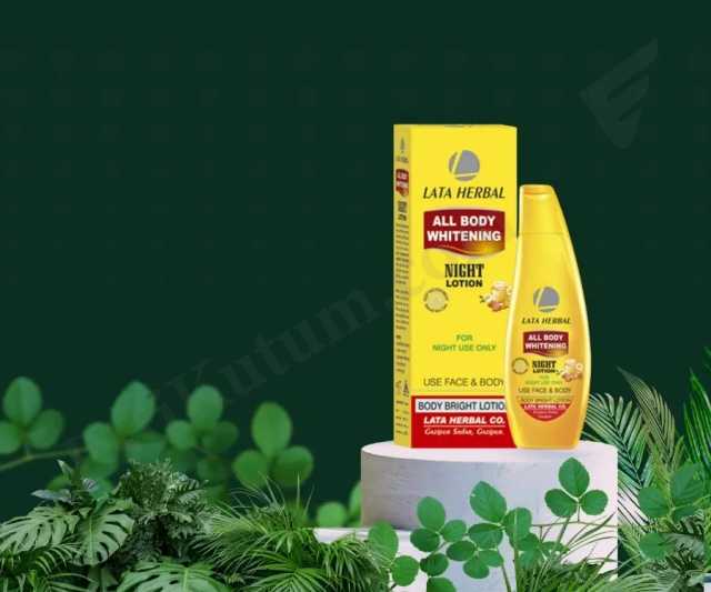 Lata Herbal All Body Whitening Night Lotion - 125gm
